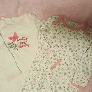 2 butterfly sleep gowns